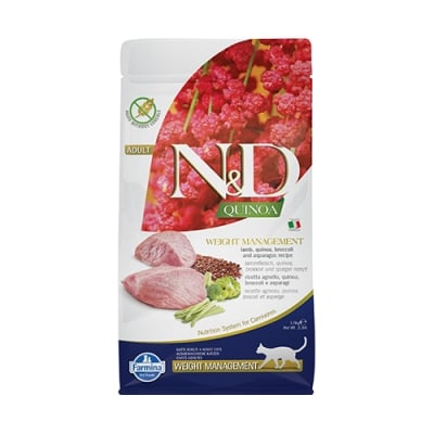 N&D CAT QUINOA WEIGHT LAMB 1.5 KG с агнешко и броколи