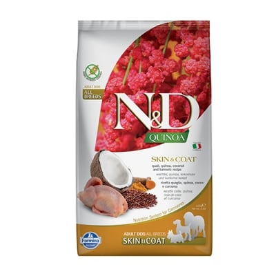 N&D DOG QUINOA SKIN&COAT QUAIL 2.5 KG с пъдпъдък