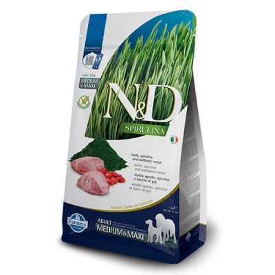 N&D SPIRULINA LAMB ADULT MED/MAXI 7 KG