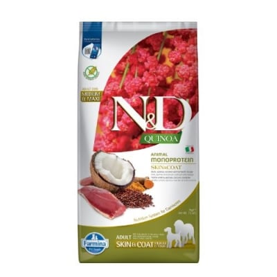 N&D QUINOA DOG SKIN & COAT, DUCK & COCONUT AD MED & MAXI 7 KG