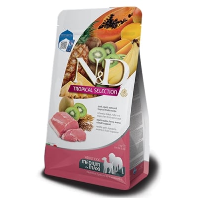 N&D TROPICAL DOG AD MED&MAXI PORK  10 KG