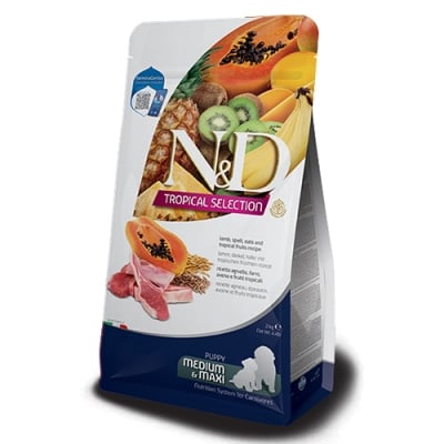 N&D TROPICAL DOG PYPPY   MED&MAXI LAMB 10 KG