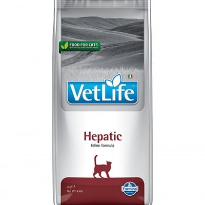 Farmina Vet Life Hepatic - Диетична храна за котки с проблеми на черния дроб, 2 кг.