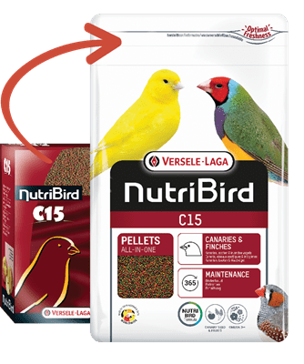 NutriBird C15  - Пълноценна суха храна за канари и финки, 1 кг.