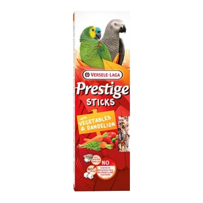 422315Prestige Sticks ParrotsVegetables & Dandelion 140g  - 2бр. стикове за големи папагали със зеленчуци и глухарче
