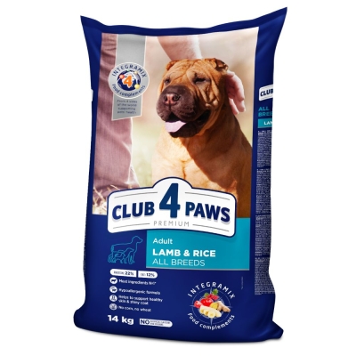 CLUB 4 PAWS DOG ALL BREED ADULT LAMB AND RICE