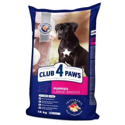 
CLUB 4 PAWS DOG LARGE ADULT Премиум, пълноценна суха храна за възрастни кучета от едри породи