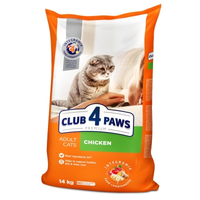 CLUB 4 PAWS CAT ADULT WITH CHICKEN Пълноценна храна за котки с пилешко