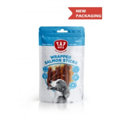 TAF PETS FRESH DOG TREATS GNAW SALMON STICKS – Лакомство за кучета - солети с месо от сьомга