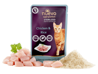 Кастрирани котки пиле с ориз