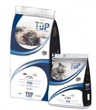 TOP Cat - Суха храна за котки с вкус на риба, 20 кг.