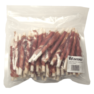 Лакомство за куче мини солети с патица ДЕЛИ СТИКС 50 бр