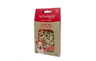 Пет инт.1371 лак. за куче Naturest двоен вкус сърца 125гр