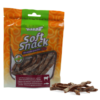 БР Меки лакомства агне и риба ленти 85г