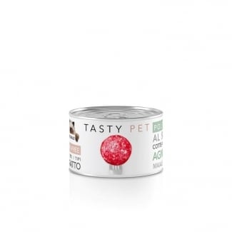  Пълноценна храна за котки - консерва с кюфтенца, агнешко месо, морков и ябълка, 130гр