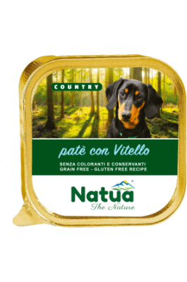 Natua - Пълноценна храна за кучета от всички породи - пастет с телешко месо и риба, 100 гр