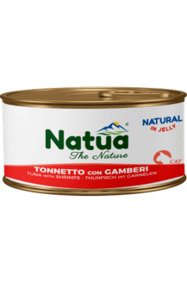 Natua 0003 котка Риба тон и скариди в желе 85 гр