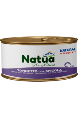 Natua 0013 котка Риба тон с лаврак в желе 85 гр