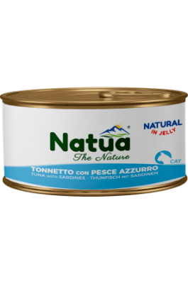Natua 0019 котка Риба тон и сардини в желе 85 гр