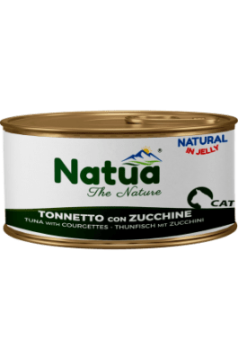 Natua 0203 котка Риба тон и тиквички в желе 85 гр