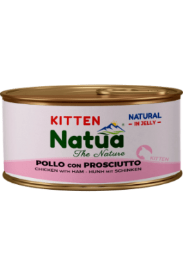 Natua 0252 котка китен Пиле и прошуто в желе 85 гр