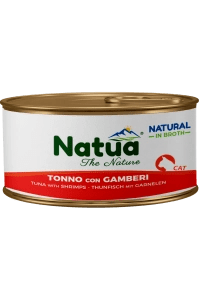 Natua 0401 котка Риба тон и скариди в бульон 85 гр