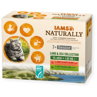 IAMS CAT POUCH  naturally SENIOR gravy 12X85