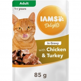 IAMS CAT POUCH CHICKEN AND TURKEY GRAVY 85 гр - 1брой