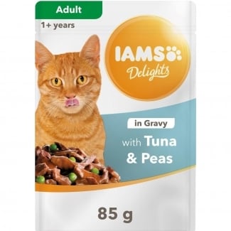 IAMS CAT POUCH TUNA AND PEAS GRAVY 85 гр - 1брой