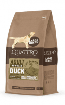 Куатро ГФ 3 кг куче АДЪЛТ ALL BREED с патица 