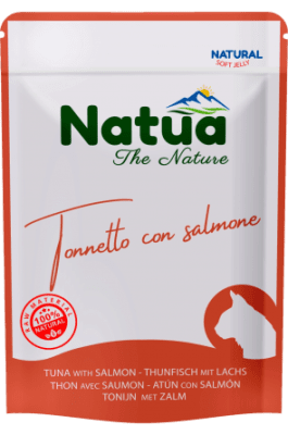 Natua 0603 пауч котка Риба тон със сьомга в желе 70 гр