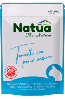 Natua 0606 пауч котка Риба тон със сардини в желе 70 гр