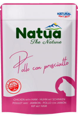 Natua 0628 пауч котка Пиле и шунка в желе 70 гр