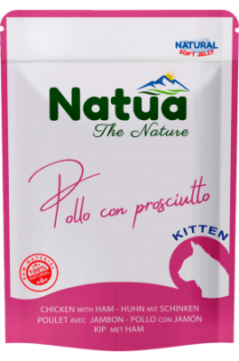 Natua 0640 пауч китън Пиле и шунка в желе 70 гр