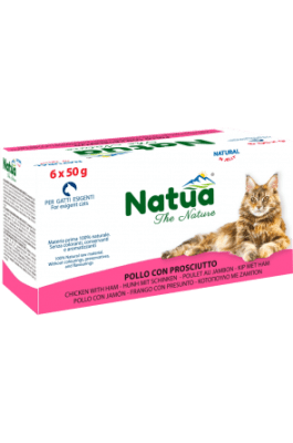 Natua 0802 котка Мултипак риба тон и прошуто 6х50 гр