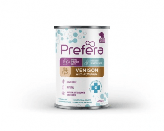 PREFERA куче консерва адълт елен и тиква 0.4