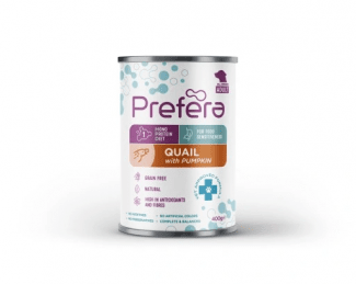 PREFERA куче консерва адълт пъдпъдък и тиква 0.4