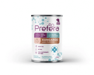 PREFERA куче консерва адълт кенгурско и тиква 0.4