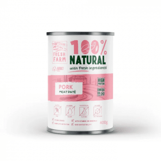 ФРЕШ ФАРМ куче консерва фин пастет Свинско 0.800