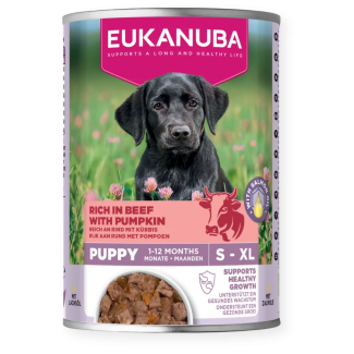 EUK DOG CAN LC PUP BEEF&PUMP 400g