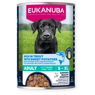 EUK DOG CAN LC AD TRUT&SWPT 400g