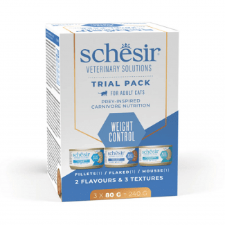 ШЗ ВЕТ TRIAL PACK Weight Control 3х80гр консерви с пиле и тилапия, риба с мерлуза и пиле с тилапия мус