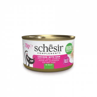 ШЗ коте CB пилешки филенца с шунка в желе 70 гр