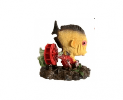 Декорация за аквариум мелничка с рибка смола