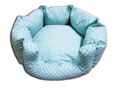 Кръгло легло за кучета или котки СЪНШАЙН + подарък възглавничка кокалче