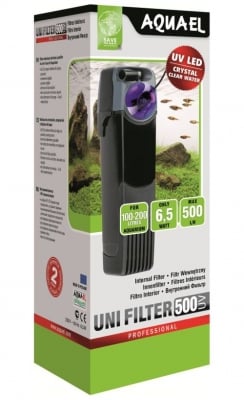 "AquaEL UNI 500 + UV" - Вътрешен филтър за аквариуми до 200 л.