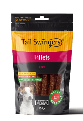 Лакомство за куче Tailswingers – Меки филенца от чисто говеждо, 100 g