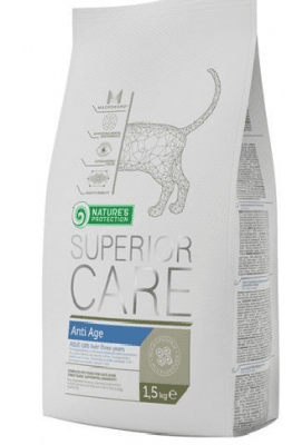 Nature`s Protection Anti Age - ПЪЛНОЦЕННА ХРАНА ЗА КОТКИ над 3 год., 1.5 кг.