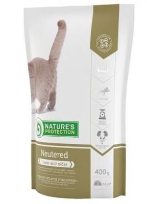 Nature`s Protection Neutered - Храна за котки с наднормено тегло - 400 гр, 2 кг, 7 кг.