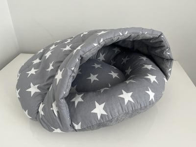 Двулицево легло за котки и малки породи кучета - 100% Ранфорс памук + подарък възглавничка